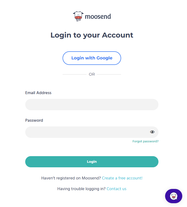 moosend login 